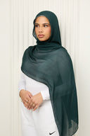 Premium Modal Hijab in Emerald Dusk