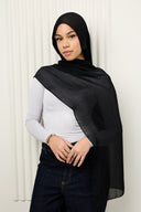 Premium Modal Hijab in Black