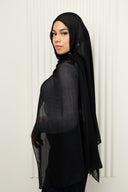 Premium Modal Hijab in Black