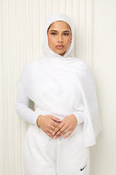 Premium Modal Hijab in White