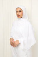 Premium Modal Hijab in White