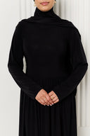 Hanaa Jersey Dress in Black