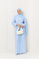 Hanaa Jersey Dress in Blue