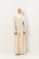 Hanaa Jersey Dress in Cream