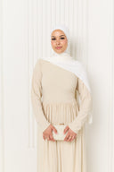 Hanaa Jersey Dress in Cream
