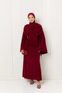 Dana Jersey Cape Dress in Red