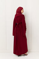 Dana Jersey Cape Dress in Red