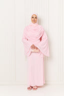 Dana Jersey Cape Dress in Pink