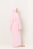 Dana Jersey Cape Dress in Pink