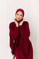 Dana Jersey Cape Dress in Red