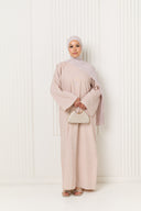 Lina Abaya in Light Taupe