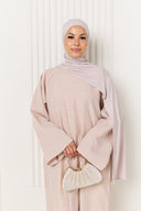Lina Abaya in Light Taupe