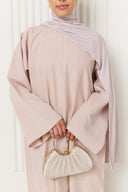 Lina Abaya in Light Taupe