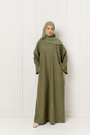Lina Abaya in Olive Green