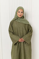 Lina Abaya in Olive Green