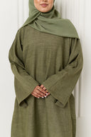 Lina Abaya in Olive Green
