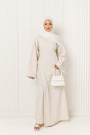 Reem Linen Set in Cream