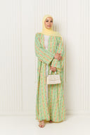 Yara Abaya in Lemon Zest