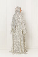 Freckled Printed Abaya in Black
