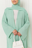 Polka Dot Printed Abaya in Mint