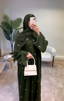 Inara Abaya in Olive Green