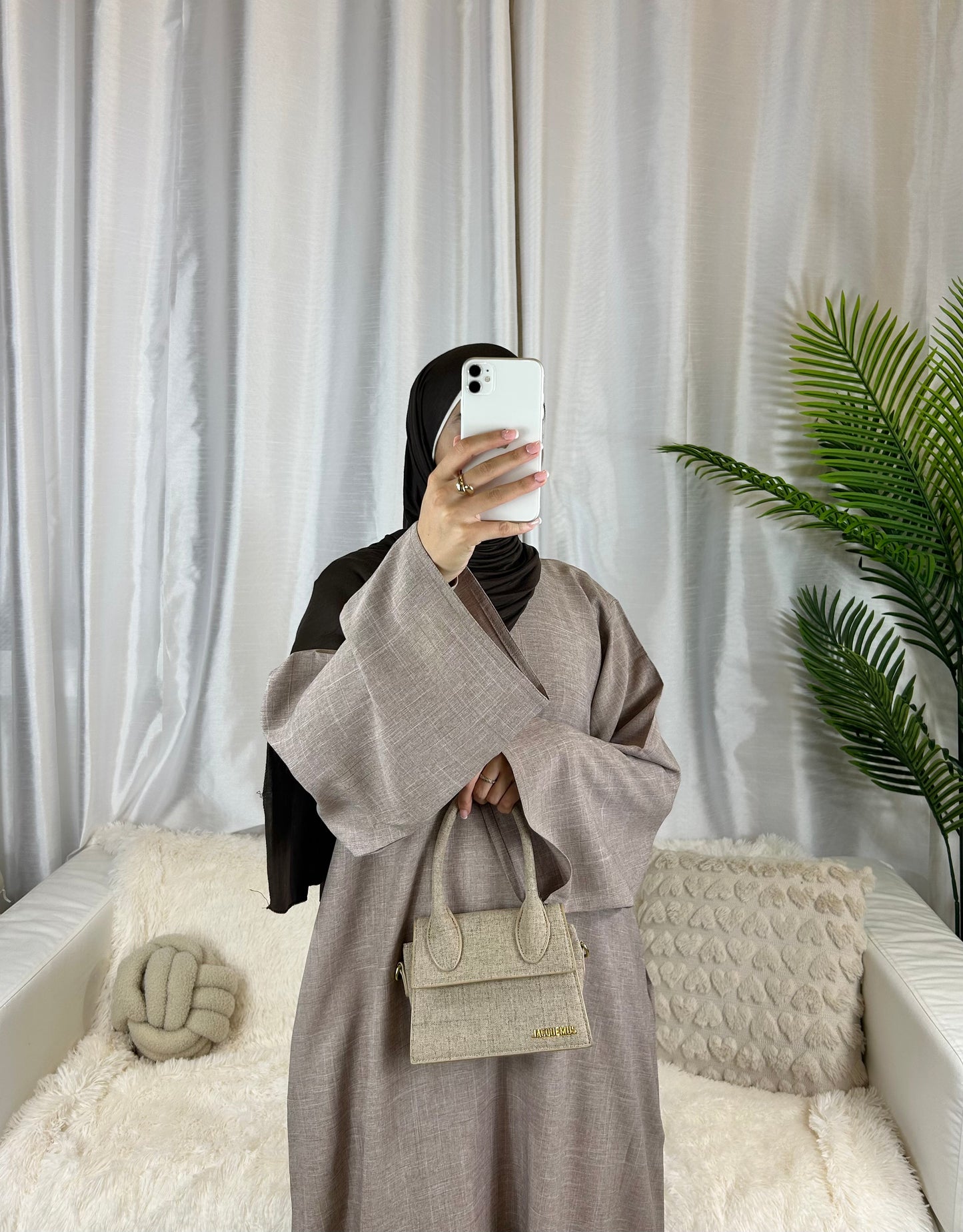 Lina Abaya in Almond