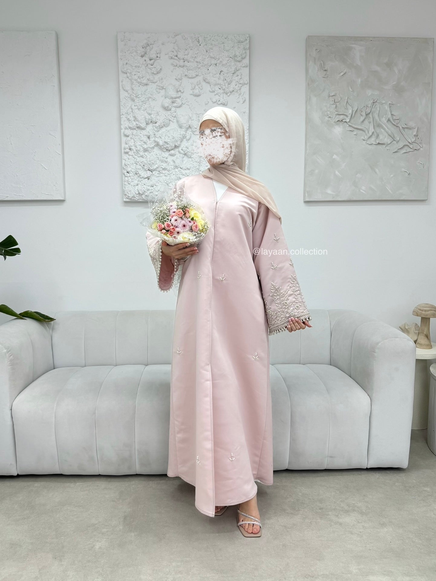 Nawra Abaya in Lilac