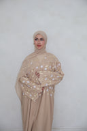 Rania Open Abaya in Beige