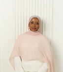 Cotton Silk Hijab in Soft Rose