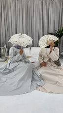 Pinstripe Skirt Set in Sandstone