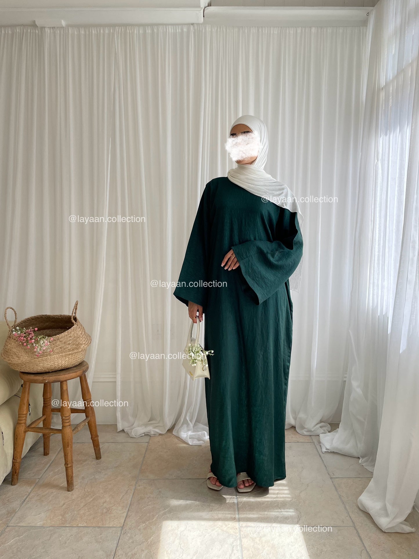 Yara abaya in Green