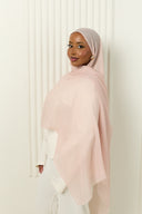 Cotton Silk Hijab in Soft Rose