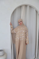 Rania Closed Abaya in Beige
