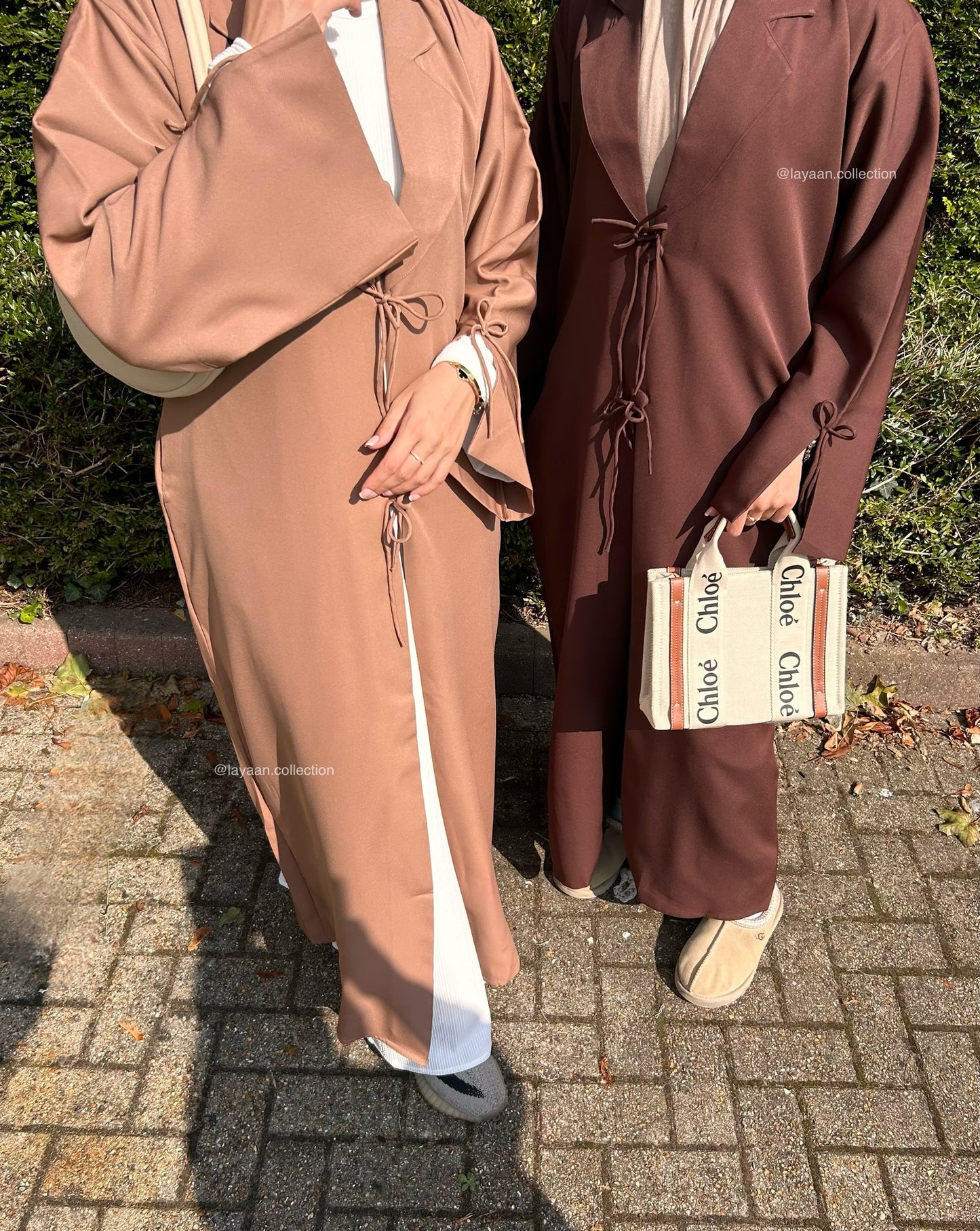 Sarah abaya Coat in Caramel