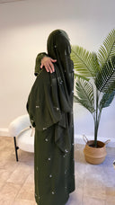Inara Abaya in Olive Green
