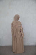 Rania Open Abaya in Beige