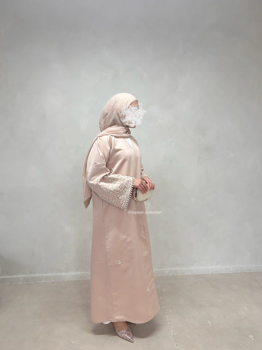 Nawra Abaya in Blush