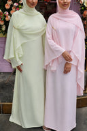 Lujain Cape Dress in Yellow