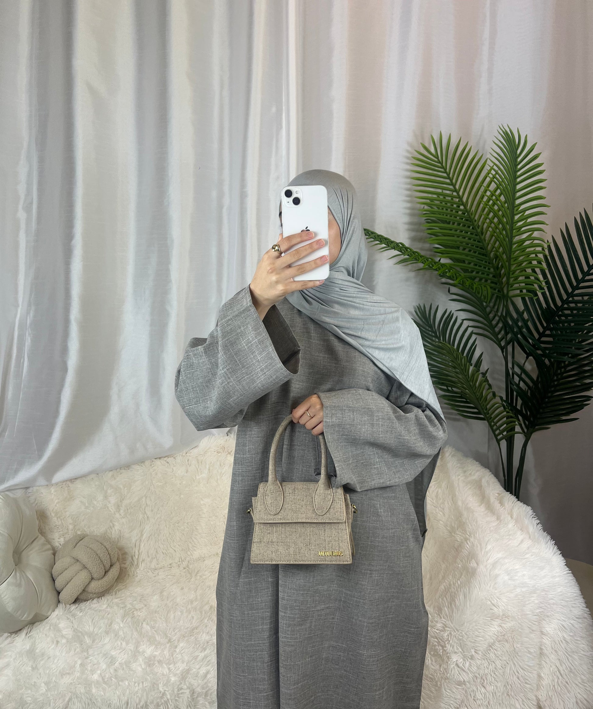 Lina Abaya in Dark Grey – LAYAAN CLOTHING