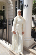 Muna Lace Skirt Set in Ivory