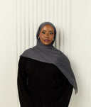 Cotton Silk Hijab in Stone Grey