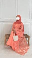 Floral Bloom in Coral