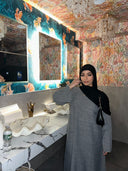 Lina Abaya in Dark Grey