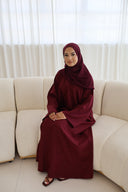 Lina Abaya in Burgundy