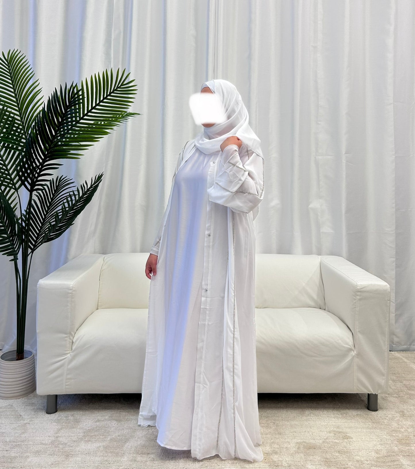 Assya Abaya in White