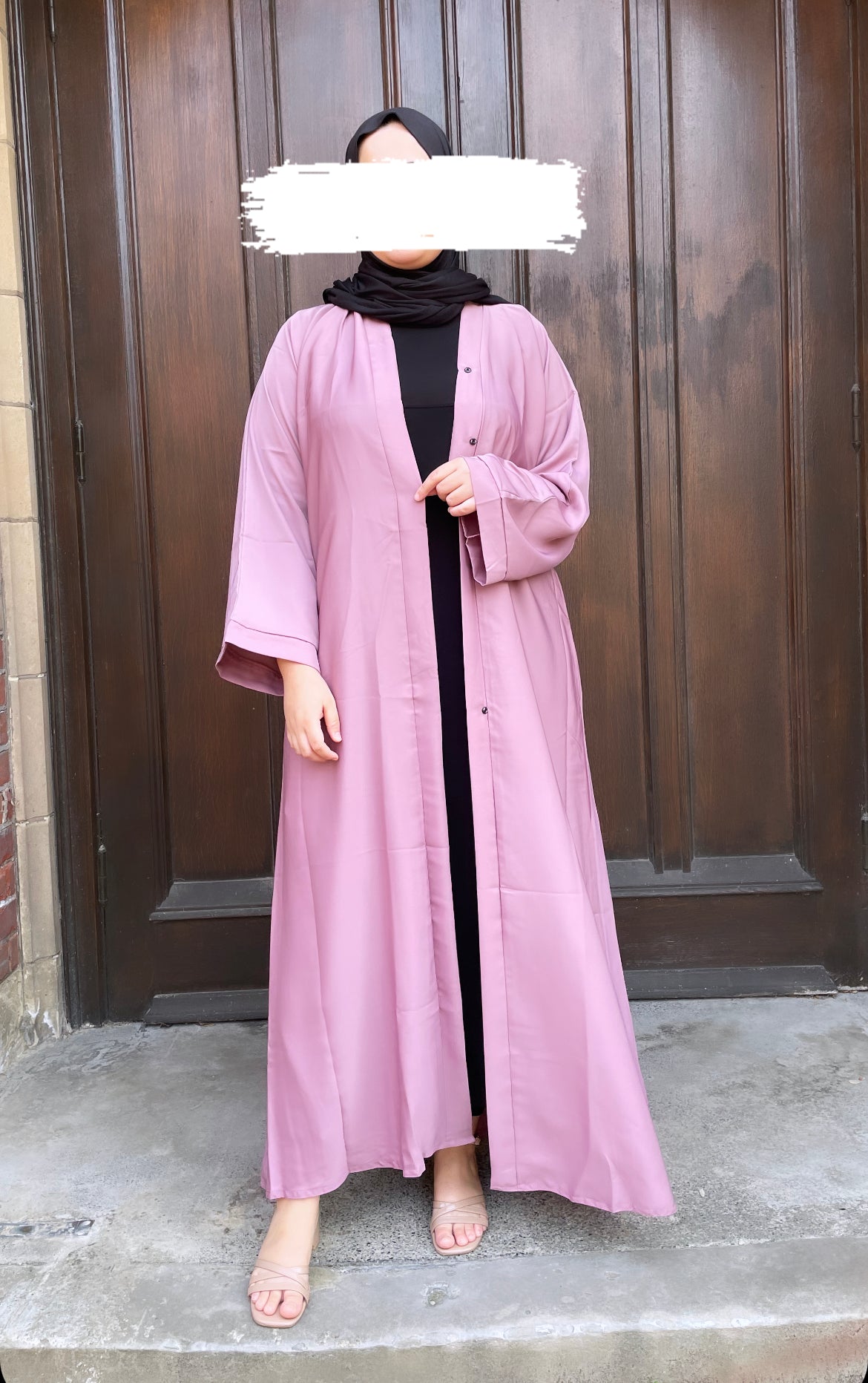 Doha Open Abaya in Pink