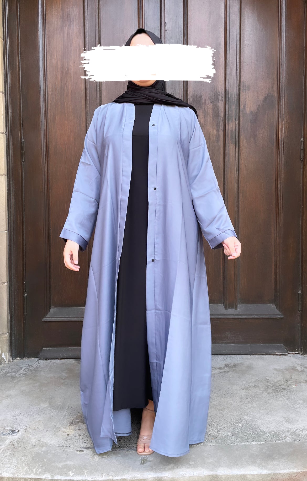 Doha Open Abaya in Blue