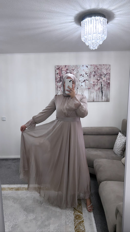 Noor Luxury Dress in Nude