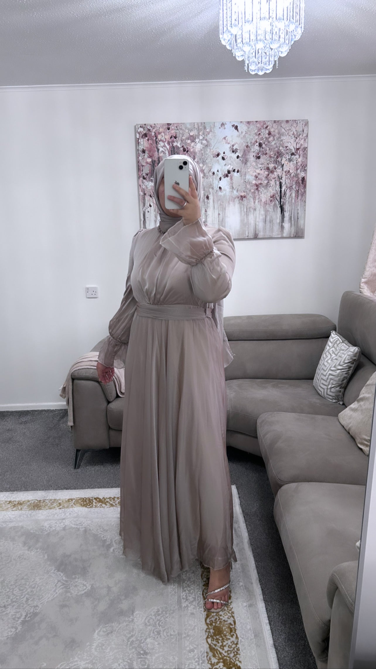 Noor Luxury Dress in Nude