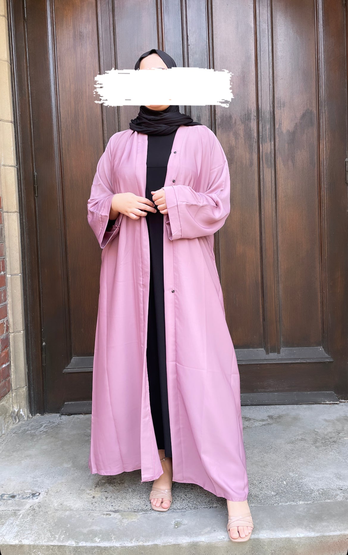 Doha Open Abaya in Pink